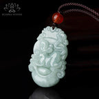 Fortune Jewel Natural Jade 12 Chinese Zodiac Sucess Pendant Necklace Fortune Jewel