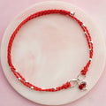 Fortune Jewel Love Heart Infinity Symbol Braided String Anklet