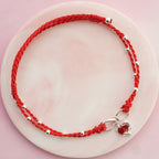 Fortune Jewel Love Heart Infinity Symbol Braided String Anklet