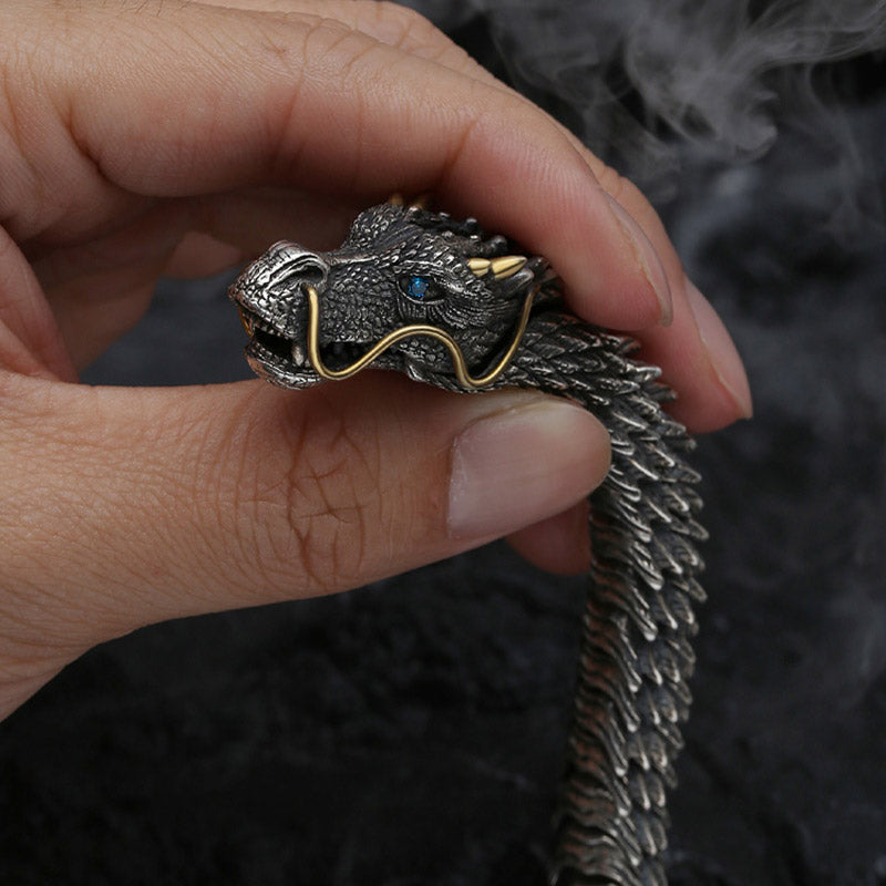 Fortune Jewel Nordic Dragon Handmade Amulet Luck Protection Chain Bracelet Fortune Jewel