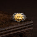 Fortune Jewel 925 Sterling Silver Tibetan Skull Protection Adjustable Ring