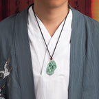 Fortune Jewel Jade PiXiu Wealth Luck String Necklace Pendant