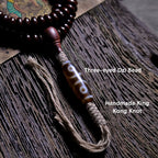 Fortune Jewel Natural Tibet 108 Mala Beads Purple Bodhi Seed Three-eyed Dzi Bead Copper Dorje Harmony Bracelet