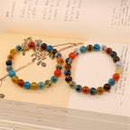 Fortune Jewel Colorful Candy Agate Healing Strength Bead Bracelet