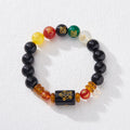 Fortune Jewel Five Elements Black Onyx Red Agate Wisdom Wealth Bracelet