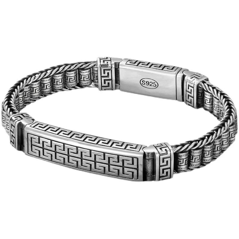 Fortune Jewel Vintage Lines Pattern Balance Rotatable Bracelet
