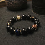 Fortune Jewel Western Soapberry Incense Ash Liuli Glass Bead Wealth Bracelet