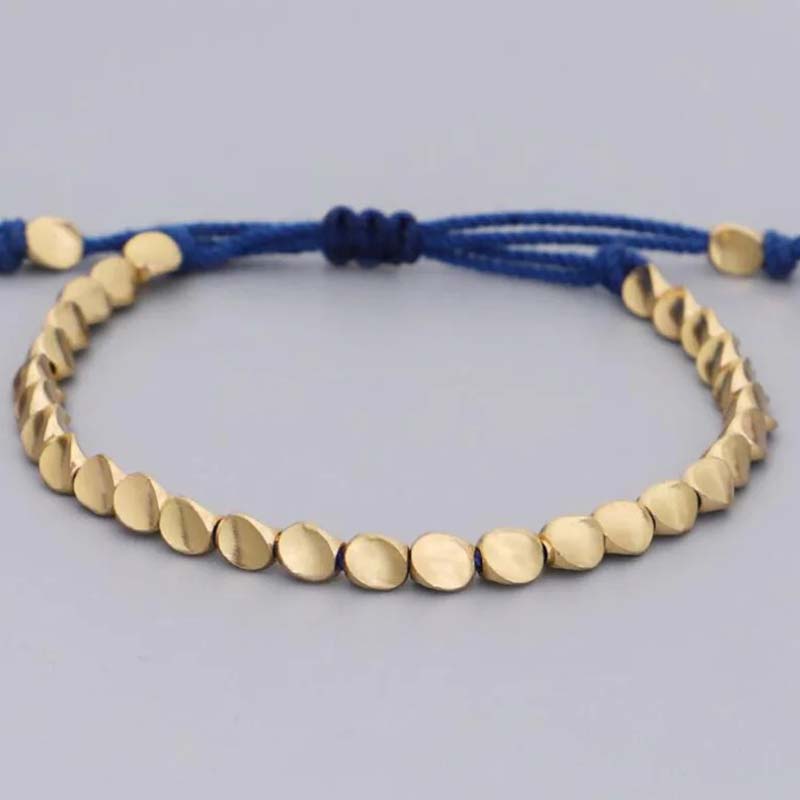 Fortune Jewel 3 PCS Tibetan Copper Beads Healing Protection Luck Bracelet Set