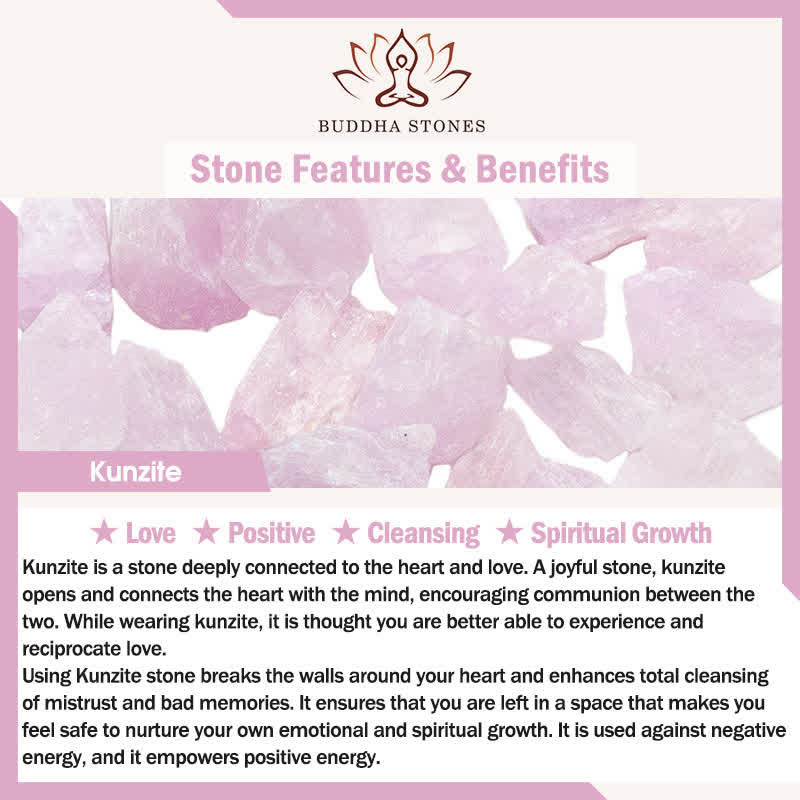 Fortune Jewel Natural Kunzite Love Spiritual Growth Bracelet