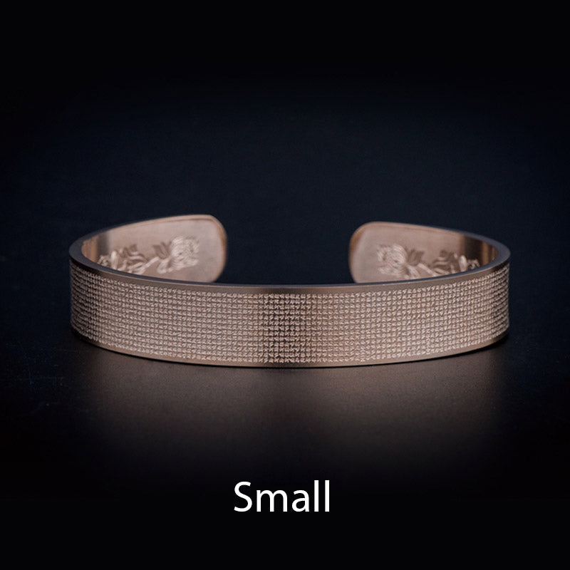 Fortune Jewel Shurangama Mantra Engraving Titanium Steel Blessing Bracelet
