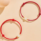 Fortune Jewel Handcrafted Round Jade Lucky Bead Prosperity Braided Bracelet