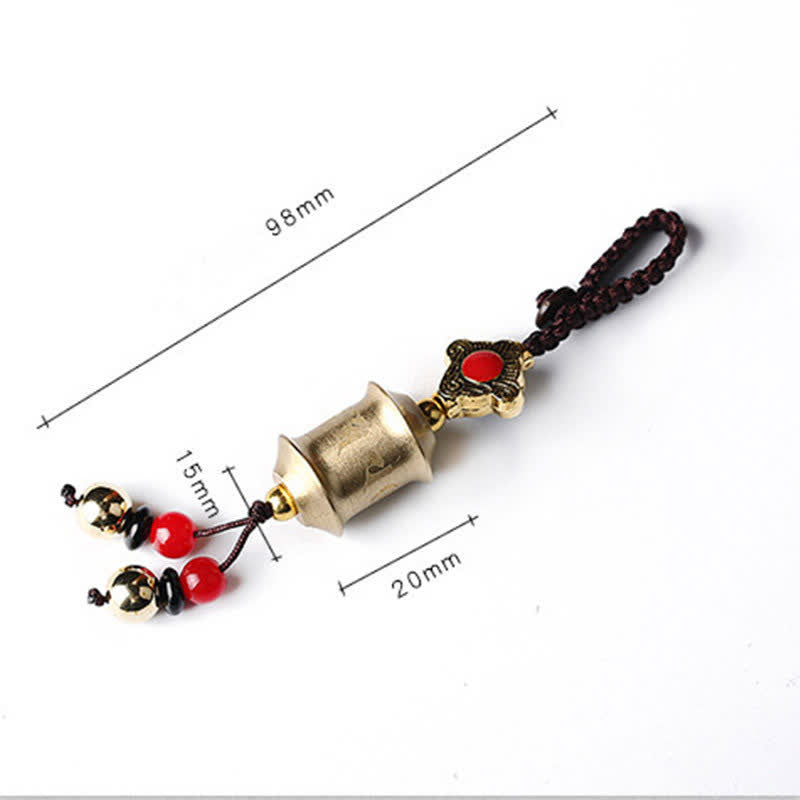 Fortune Jewel Feng Shui Yin Yang Bagua Wenchang Pen Pagoda Prayer Wheel Keychain Fortune Jewel