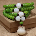 Fortune Jewel Natural Bodhi Seed 108 Beads Mala Wisdom Bracelet