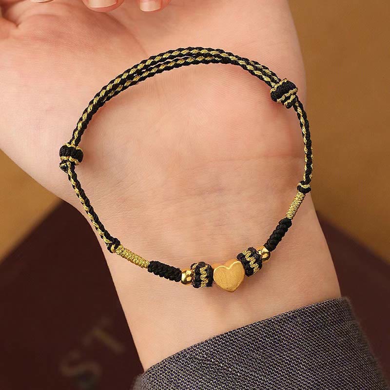 Fortune Jewel Tibet Handmade Love Heart King Kong Knot Luck Braided Bracelet