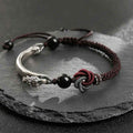 Fortune Jewel 925 Sterling Silver Auspicious Dragon Success Handcrafted Braided Bracelet