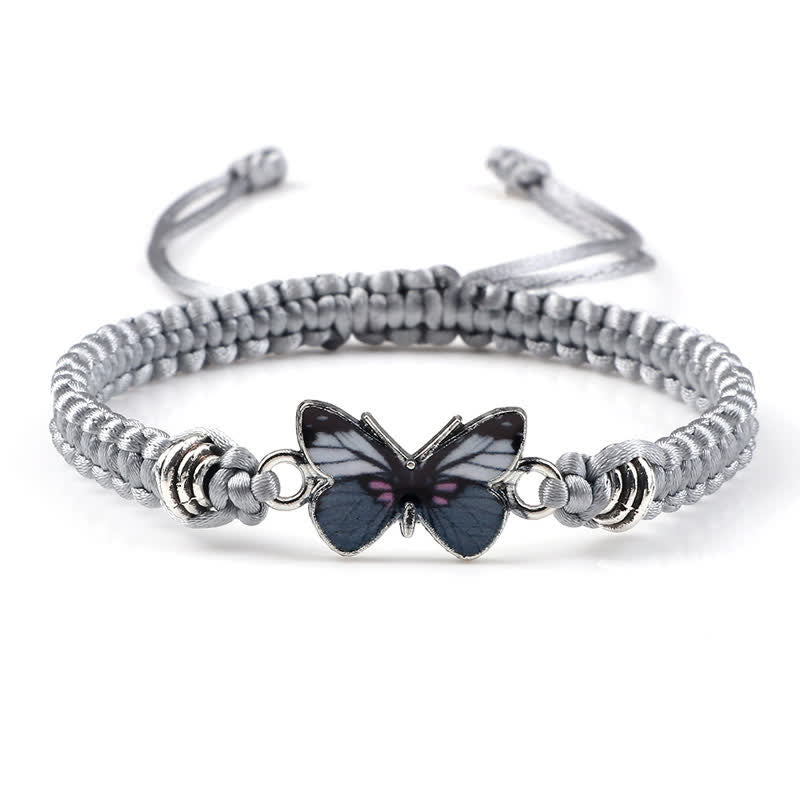 Fortune Jewel Butterfly Freedom Love String Charm Bracelet