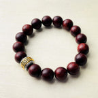 Fortune Jewel Small Leaf Red Sandalwood Amulet Protection Bracelet