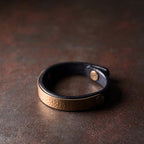 Fortune Jewel Vintage Handmade Texture Copper Brass Leather Wealth Bracelet Bangle