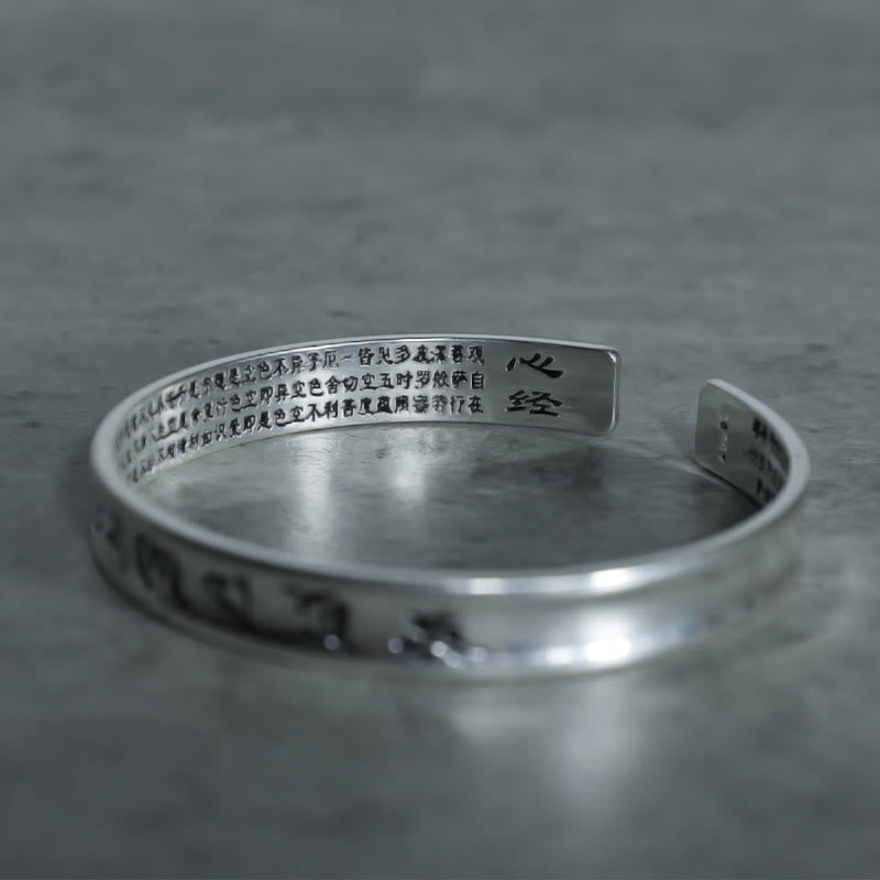 Fortune Jewel Tibetan Mantra White Copper Bracelet