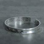Fortune Jewel Tibetan Mantra White Copper Bracelet