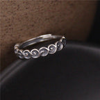 Fortune Jewel 925 Sterling Silver Auspicious Clouds Engraved Ring