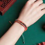 Fortune Jewel Tibet Handmade Rainbow Multicolored Protection Braided String Bracelet