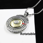 Fortune Jewel Tibetan Om Mani Padme Hum Double Dorje Vajra Rotatable Purity Peace Necklace Pendant