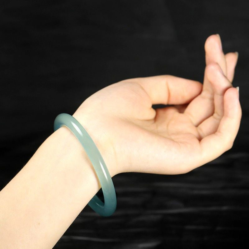 Fortune Jewel Natural Jade Healing Blessing Bangle Bracelet