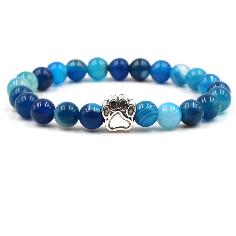 Indian Agate Green Agate Dog Paw Positive Calm Bracelet Fortune Jewel