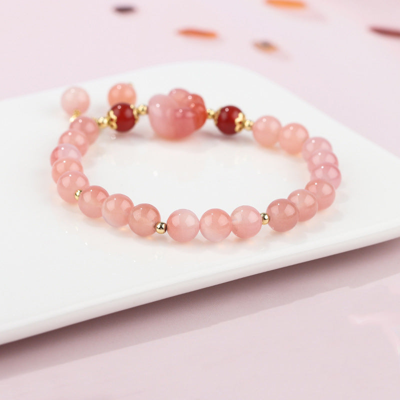 Fortune Jewel Natural Yanyuan Agate Cat Claw Paw Positive Bracelet