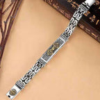Fortune Jewel Vajra Dorje Twisted Braided Pattern Copper Balance Bracelet