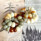 Milky Coffee Garlic Clove Bodhi Bracelet – 14mm Beads, Playable & Stress-Relieving