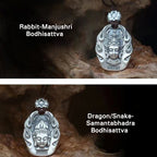Fortune Jewel Chinese Zodiac Natal Buddha Om Mani Padme Hum Lotus Compassion Necklace Pendant Fortune Jewel