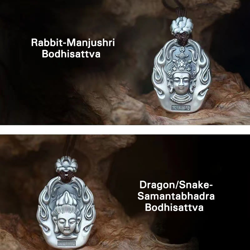 Fortune Jewel Chinese Zodiac Natal Buddha Om Mani Padme Hum Lotus Compassion Necklace Pendant Fortune Jewel