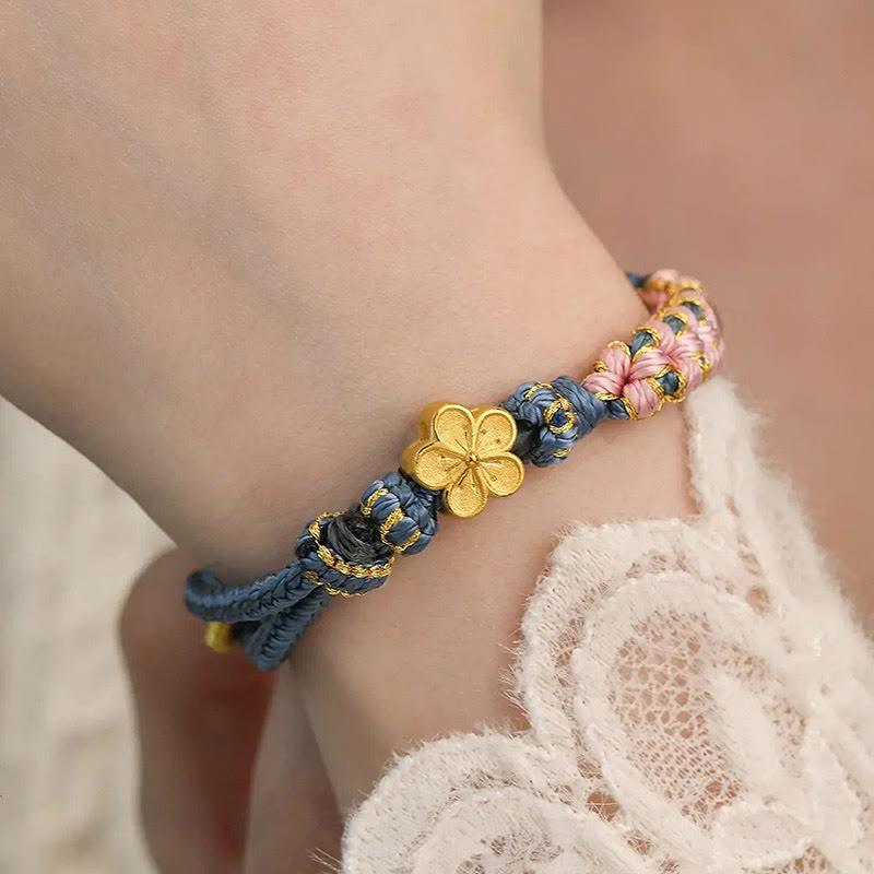 Fortune Jewel Peach Blossom Design Wealth String Bracelet