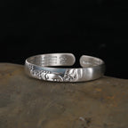 Fortune Jewel 999 Sterling Silver Buddha Head Heart Sutra Serenity Bracelet Bangle