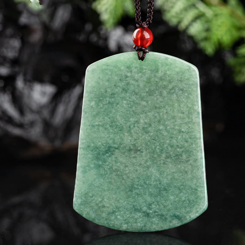 Buddha Stones Natural Jade Chinese Zodiac Dragon Sea Luck String Necklace Pendant Fortune Jewel