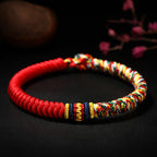 Fortune Jewel Tibetan Handmade Multicolored Thread King Kong Knot Strength Braid String Bracelet