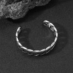 Fortune Jewel Tibetan Om Mani Padme Hum Mantra Titanium Steel Peace Cuf Bangle Bracelet