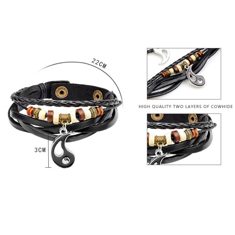 Yin Yang Pendant Couple Balance Bracelet Fortune Jewel