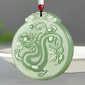 Fortune Jewel Chinese Zodiac Dragon Jade Luck Necklace String Pendant