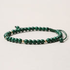 Fortune Jewel Natural Malachite Protection Calmness String Bracelet