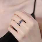 Fortune Jewel Colorful Plum Blossoms Design Healing Copper Adjustable Ring