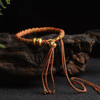 Fortune Jewel Tibetan Handmade Luck Prayer Wheel Bead Charm Weave Colorful String Bracelet