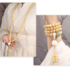 Fortune Jewel Natural Bodhi Seed Lotus Dzi Bead Peace Harmony Charm Bracelet Fortune Jewel