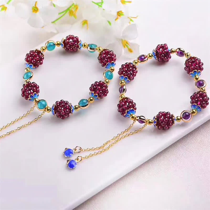 Fortune Jewel Tibetan Garnet Calm Bracelet