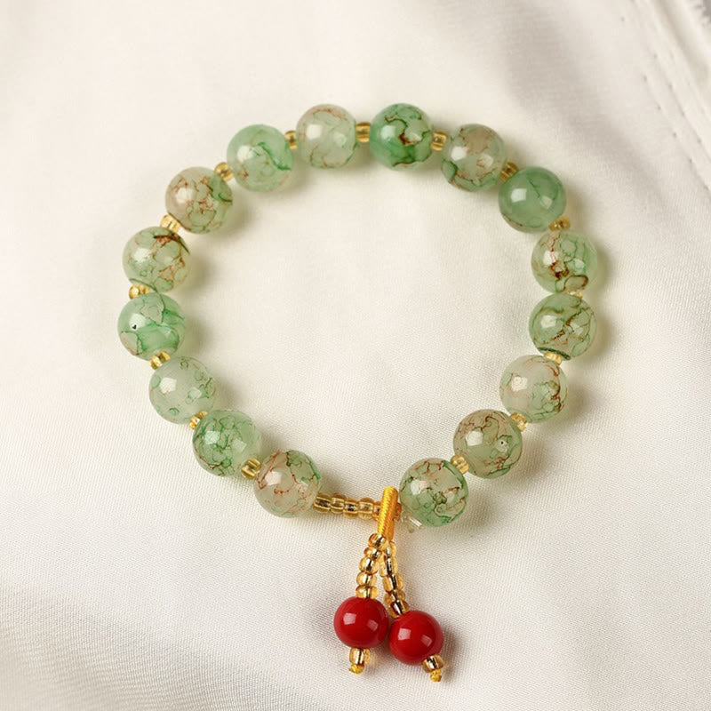 Fortune Jewel Liuli Glass Bead Blessing Harmony Bracelet