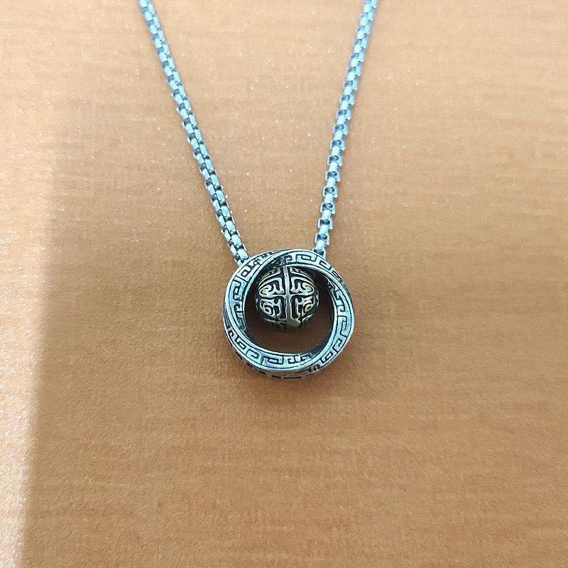 Fortune Jewel Mobius Lucky Bead Copper Wealth Necklace Pendant