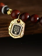 Fashion Lobular Red Sandalwood Bracelet Handmade Three-String Bracelet