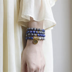 Fortune Jewel Lazurite Picasso Jasper Amazonite Rhodonite Apatite Positive Lotus Prayer Bead Bracelet